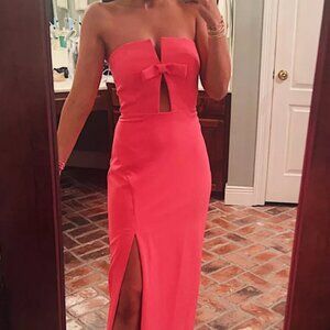 Liv Foster Cut-Out Crepe Column Gown Size 2